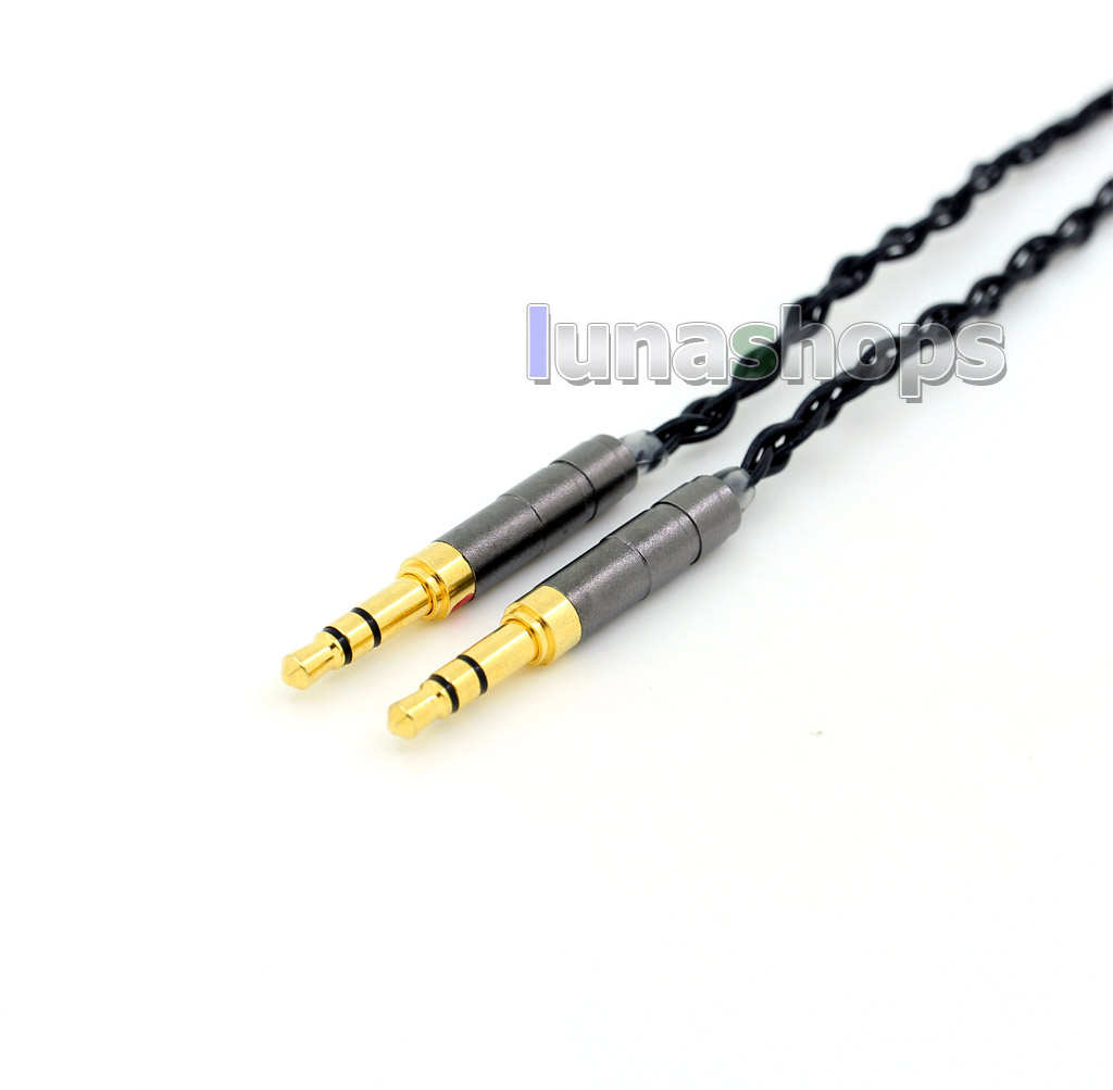 Black Silver Plated XLR 2.5mm 4.4mm 3.5mm 8 Core Headphone Earphone Cable For Onkyo A800