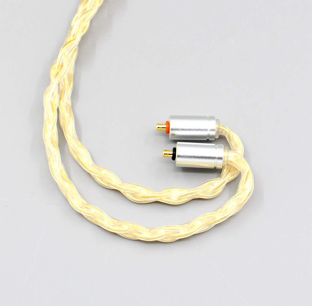 3.5mm 2.5mm 4.4mm 8 Cores 99.99% Pure Silver + Gold Plated Earphone Cable For UE Live UE6Pro Lighting SUPERBAX IPX