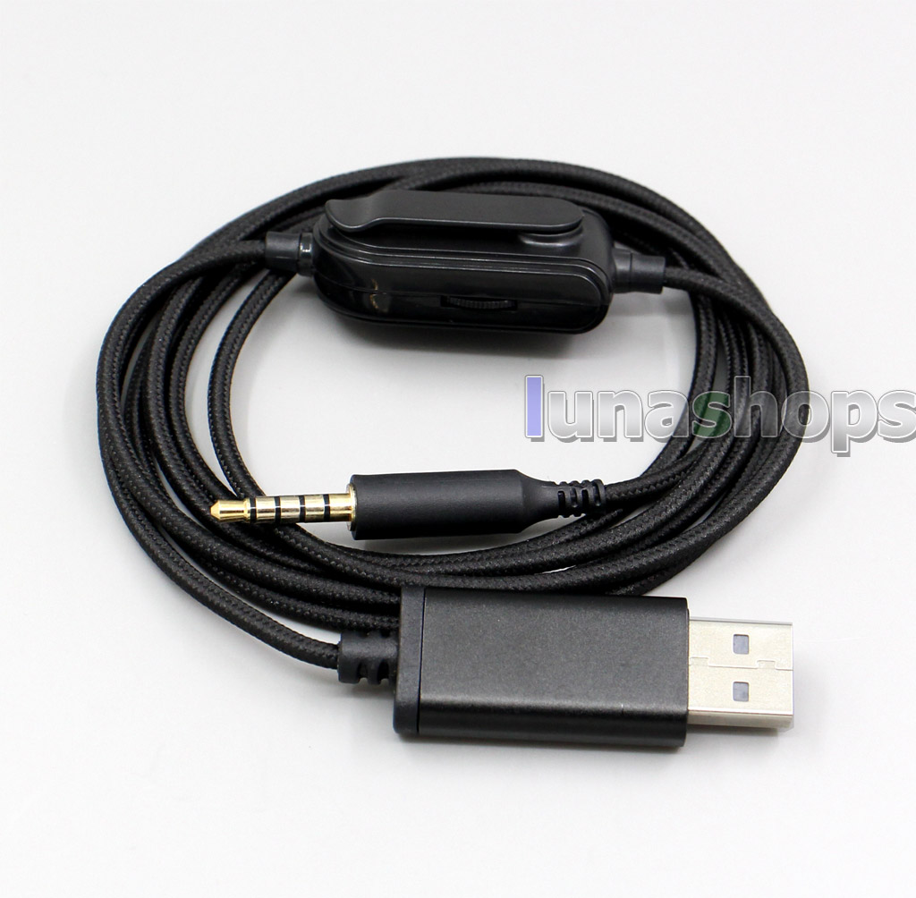 USB Volume Control Gaming Headphone Cable For Logitech G633 G933 Astro A10 A40 A30 A50 Xbox One Play Station PS4