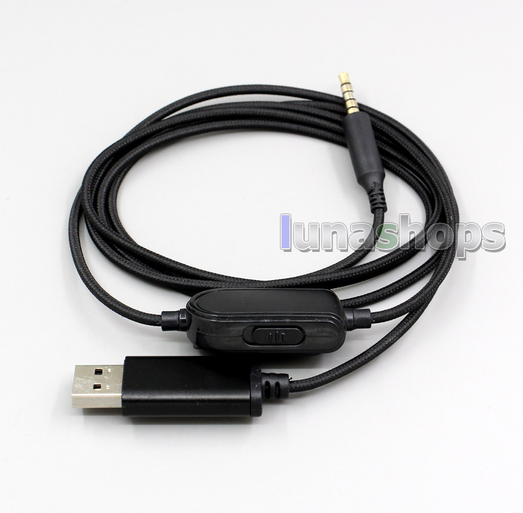 USB Volume Control Gaming Headphone Cable For Logitech G633 G933 Astro A10 A40 A30 A50 Xbox One Play Station PS4
