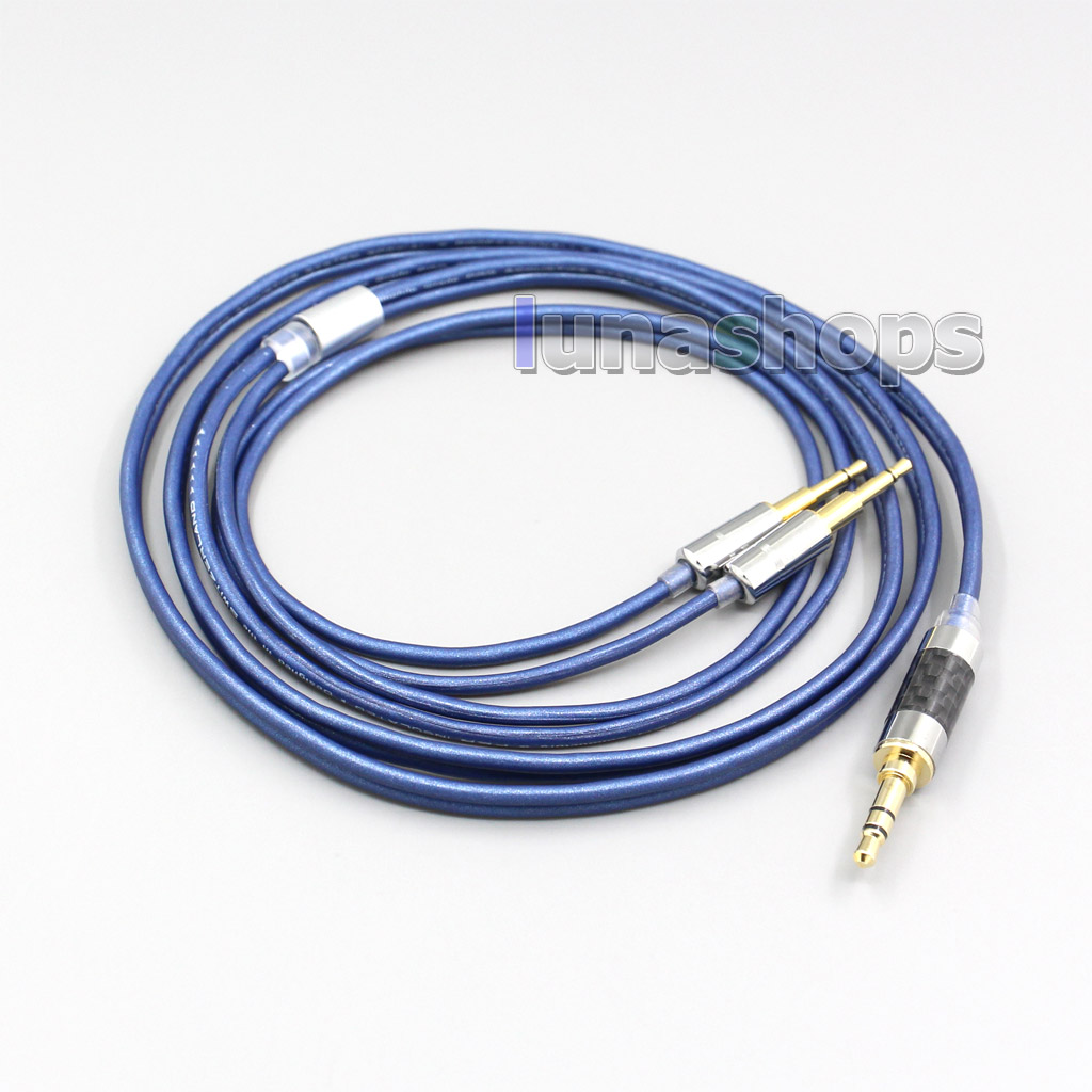 Blue 99% Pure Silver XLR 3.5mm 2.5mm 4.4mm Earphone Cable For Oppo PM-1 PM-2 Planar Magnetic