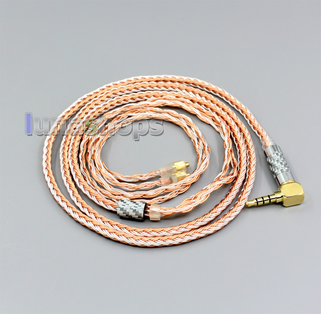 2.5mm 4pole TRRS Balanced 16 Core OCC Silver Mixed Headphone Cable For Westone W60 W50 W40 UM50 UM30 UM10