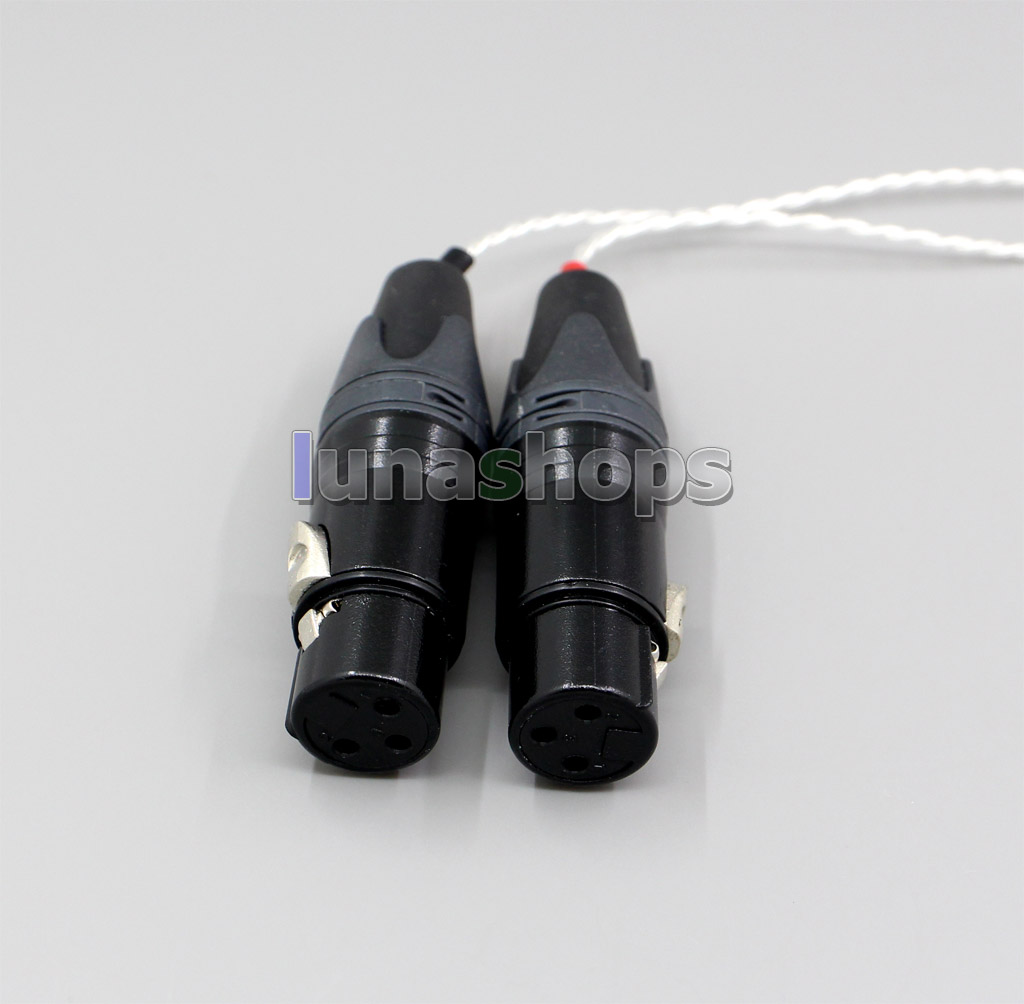 3pin XLR Female PCOCC + Silver Plated Cable for Sennheiser HD525 HD545 HD565 HD650 HD600 HD580