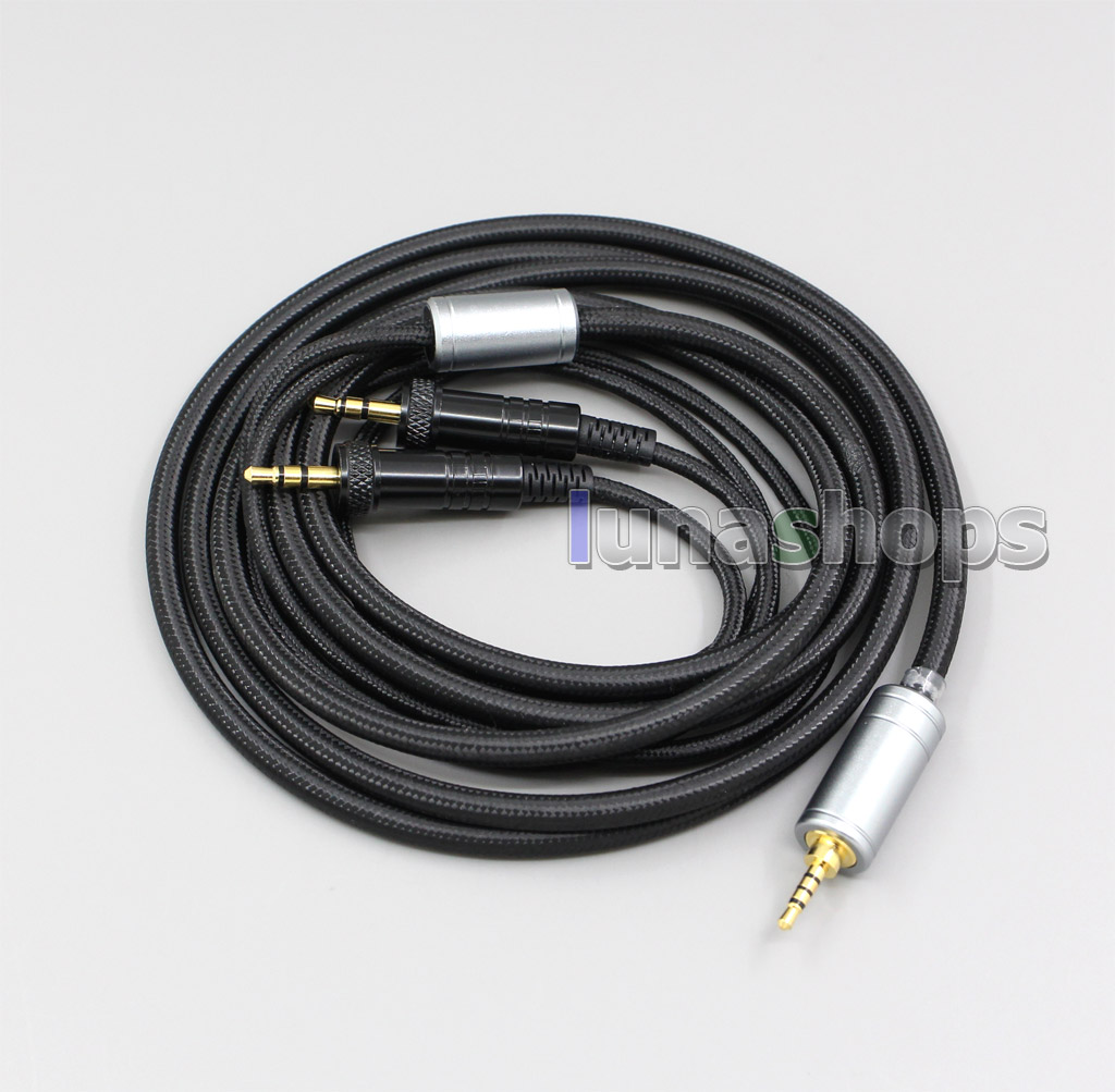 3.5mm 2.5mm 4.4mm Weave Cloth OD 5mm OCC Pure Silver Plated Headphone Cable For Sony MDR-Z7 MDR-Z1R MUC-B20SB1 B30UM1