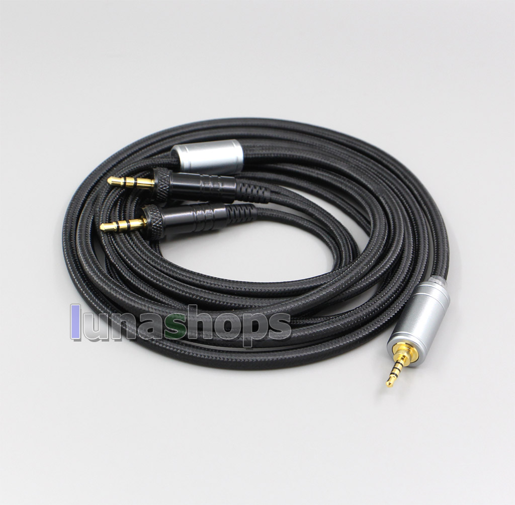 3.5mm 2.5mm 4.4mm Weave Cloth OD 5mm OCC Pure Silver Plated Headphone Cable For Sony MDR-Z7 MDR-Z1R MUC-B20SB1 B30UM1