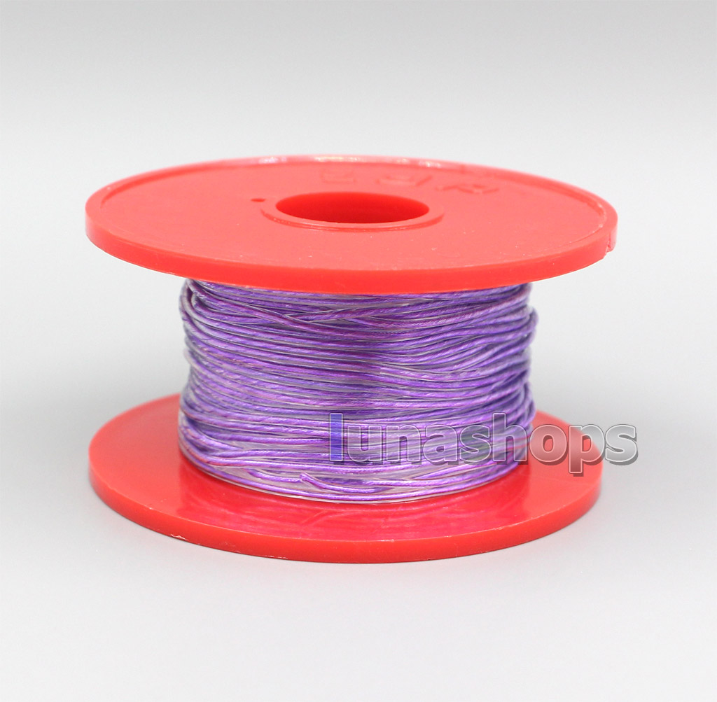 Extreme Soft Purple Signal PU (Not Tefl) Earphone Headphone DIY Bulk Cable 19*0.08 Dia:1.2mm 