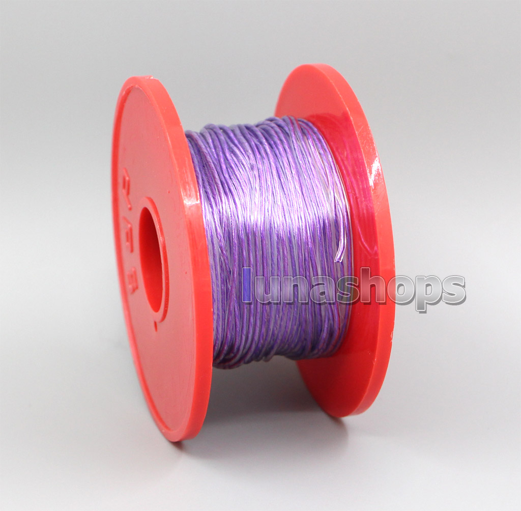 Extreme Soft Purple Signal PU (Not Tefl) Earphone Headphone DIY Bulk Cable 19*0.08 Dia:1.2mm 