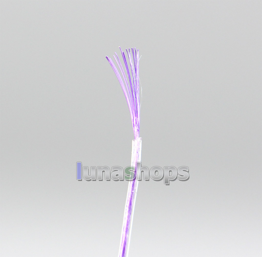 Extreme Soft Purple Signal PU (Not Tefl) Earphone Headphone DIY Bulk Cable 19*0.08 Dia:1.2mm 