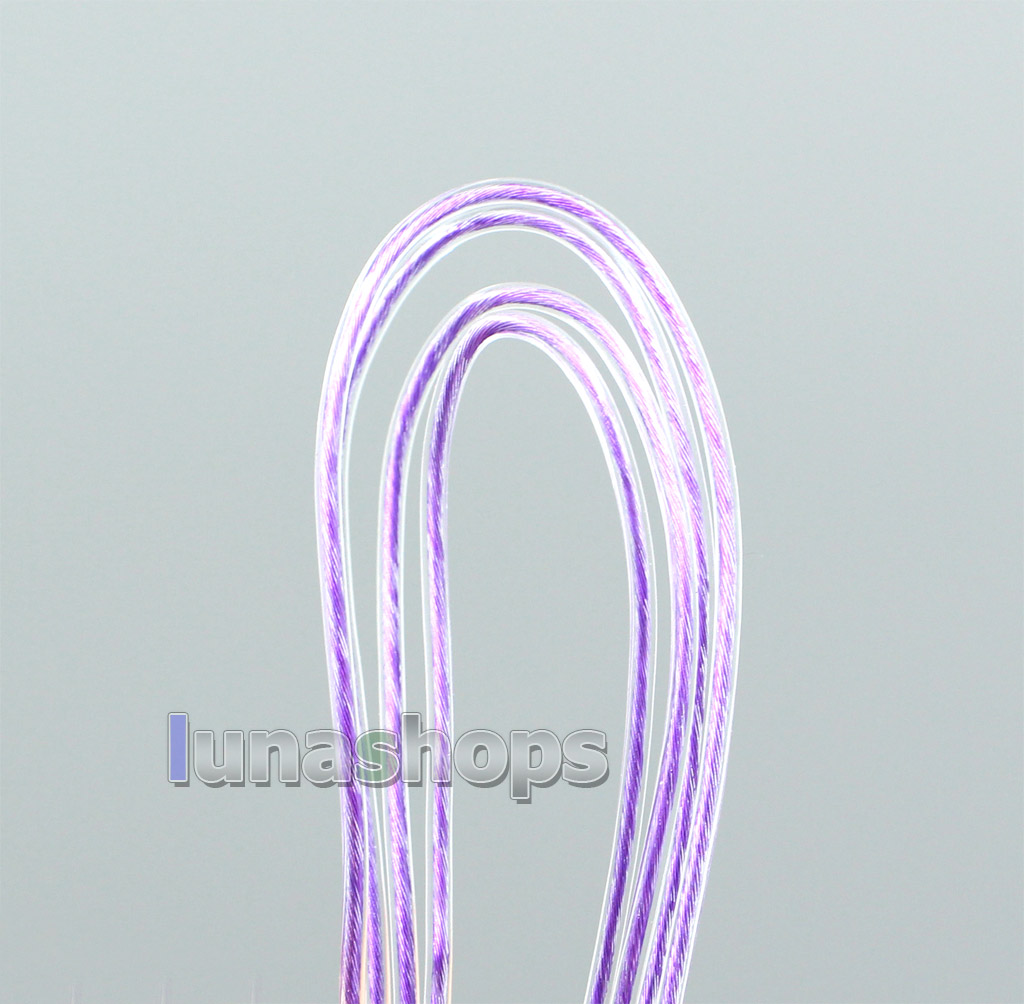 Extreme Soft Purple Signal PU (Not Tefl) Earphone Headphone DIY Bulk Cable 19*0.08 Dia:1.2mm 