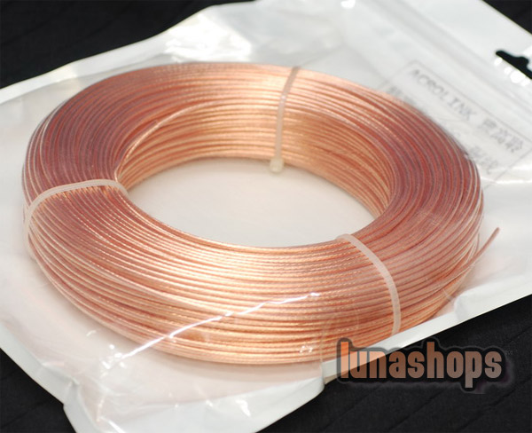 1m Outside Dia:1.5mm 19Pins*0.37mm Acrolink OCC Signal   Wire Cable  For DIY Hifi 99.99999% Pure Copper 