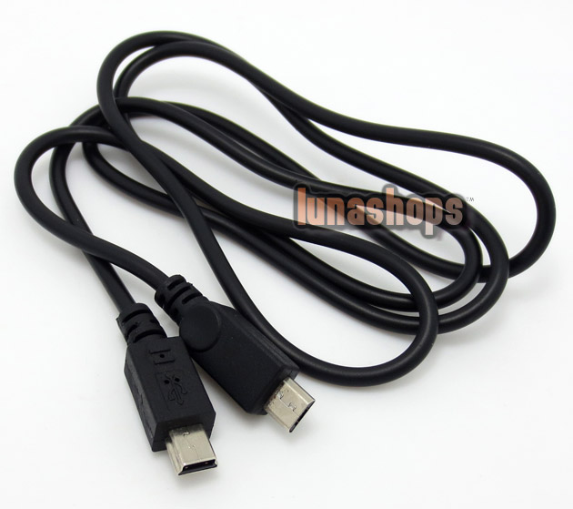 100cm Micro USB 5pin Male To Mini B 5 Pins Male Adapter Converter Data Cable