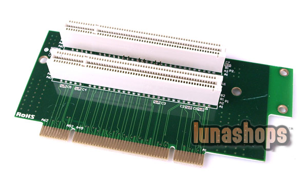 Dual 2 Slot 90 Angel PCI Riser Extender Expansion Card