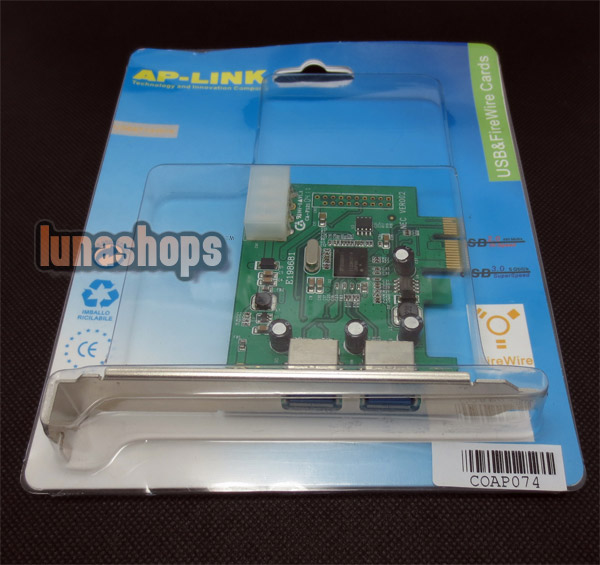 2 Port USB 3.0 HUB to PCI-E Express Card Adapter