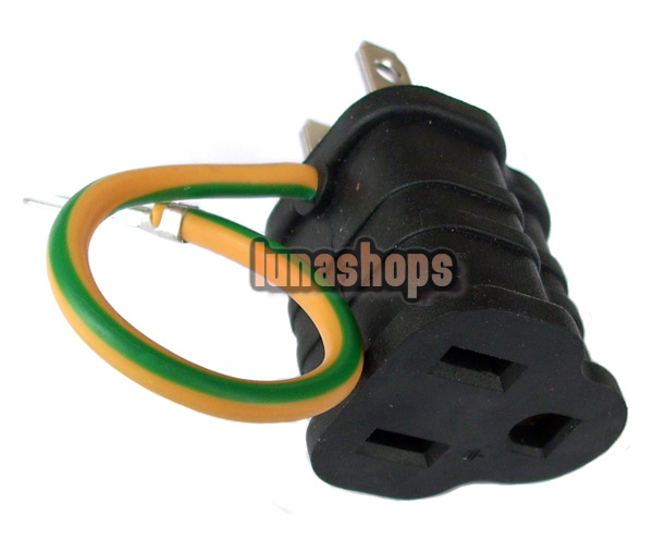 AC Power Outlet Plug Grounding Adapter 3 to 2 Prong (UL)