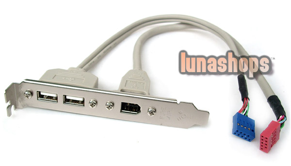 2 PORT USB 2.0+1 FIREWIRE IEEE 1394 6 PIN REAR BRACKET