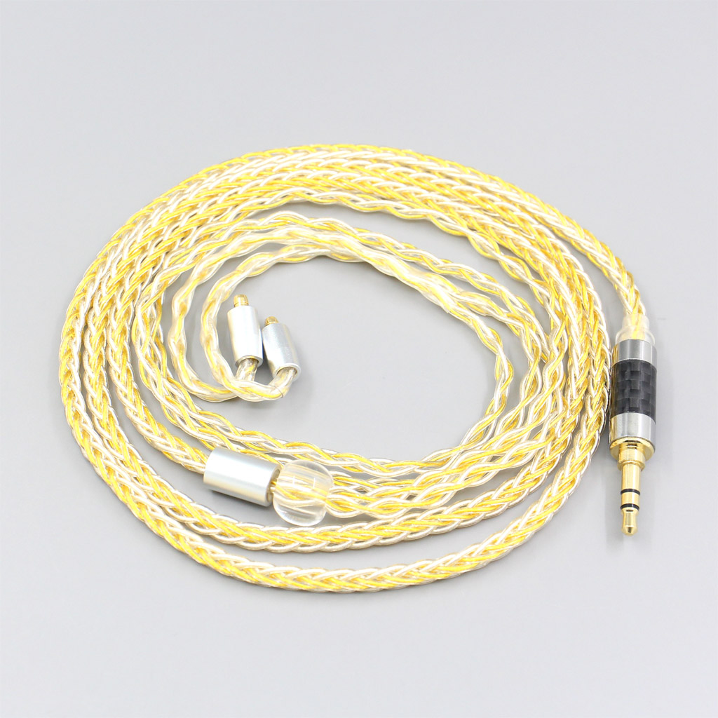 8 Core OCC Silver Gold Plated Braided Earphone Cable For Acoustune HS 1695Ti 1655CU 1695Ti 1670SS