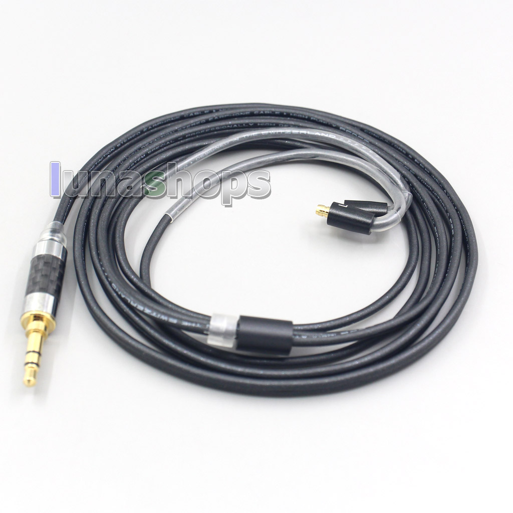 2.5mm 4.4mm XLR 3.5mm Black 99% Pure PCOCC Earphone Cable For Acoustune HS 1695Ti 1655CU 1695Ti 1670SS