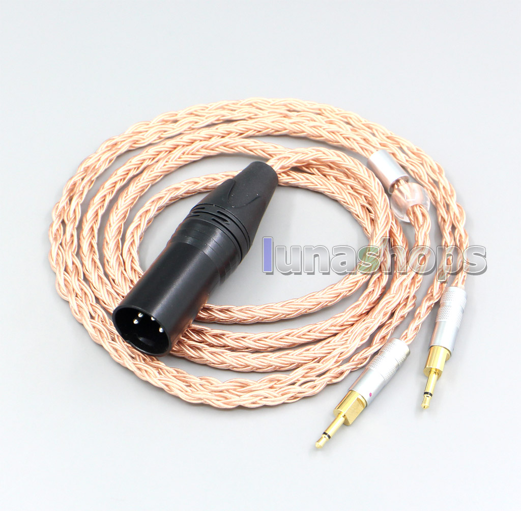 XLR 3 4 Pole 6.5mm 16 Core 99% 7N OCC Headphone Cable For Sennheiser HD700 Earphone