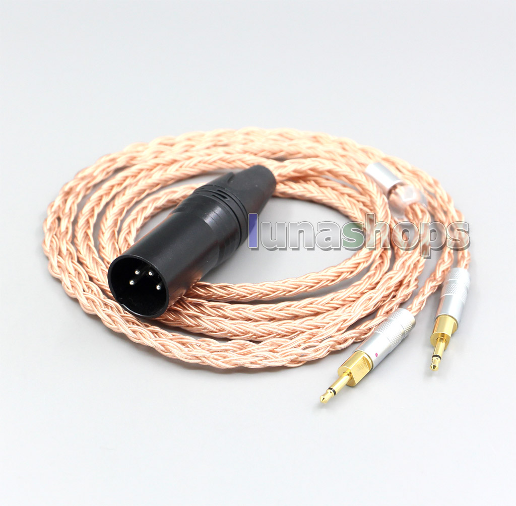 XLR 3 4 Pole 6.5mm 16 Core 99% 7N OCC Headphone Cable For Sennheiser HD700 Earphone
