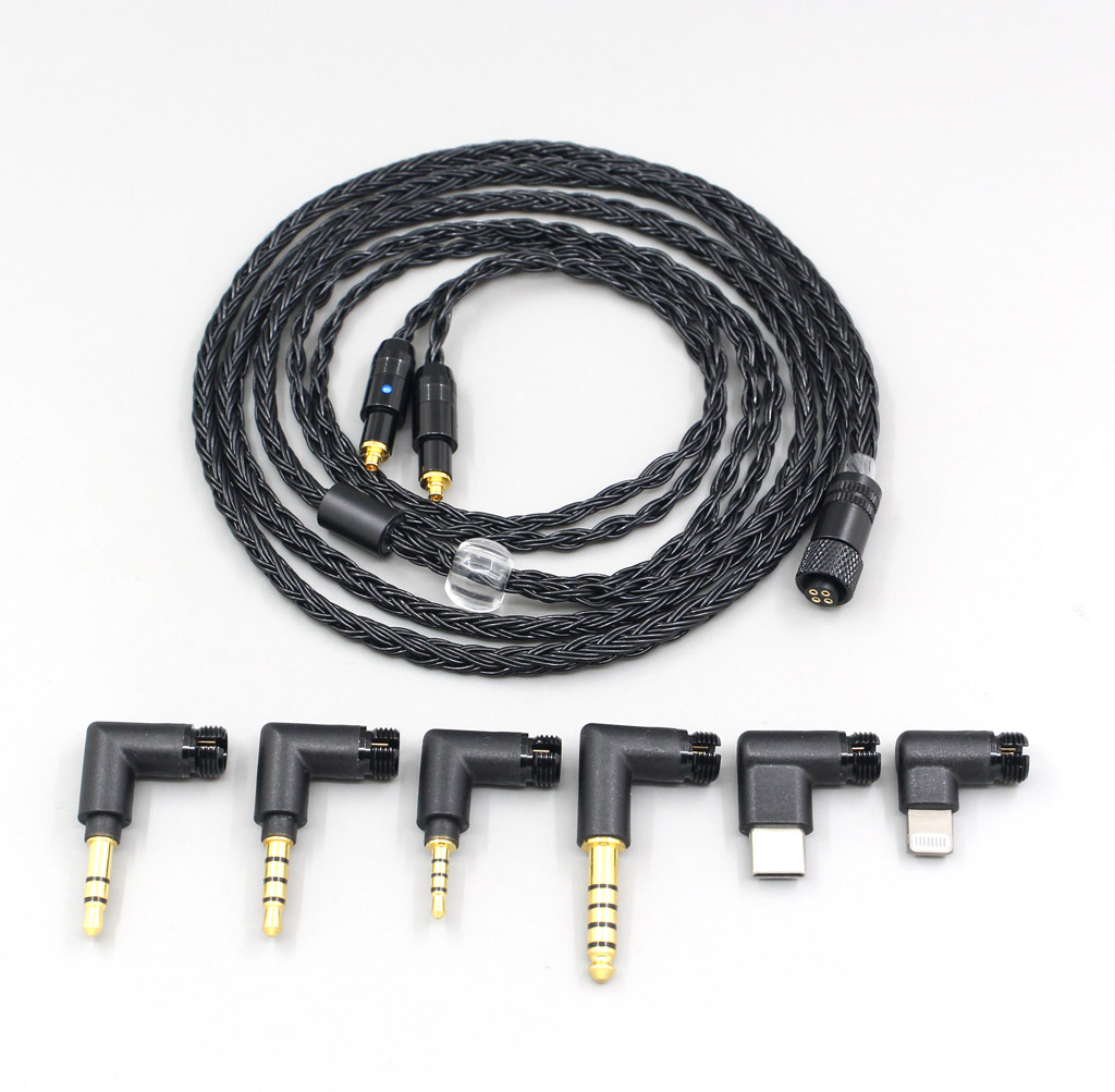 16 Core Black OCC Awesome All In 1 Plug Earphone Cable For Shure SRH1540 SRH1840 SRH1440