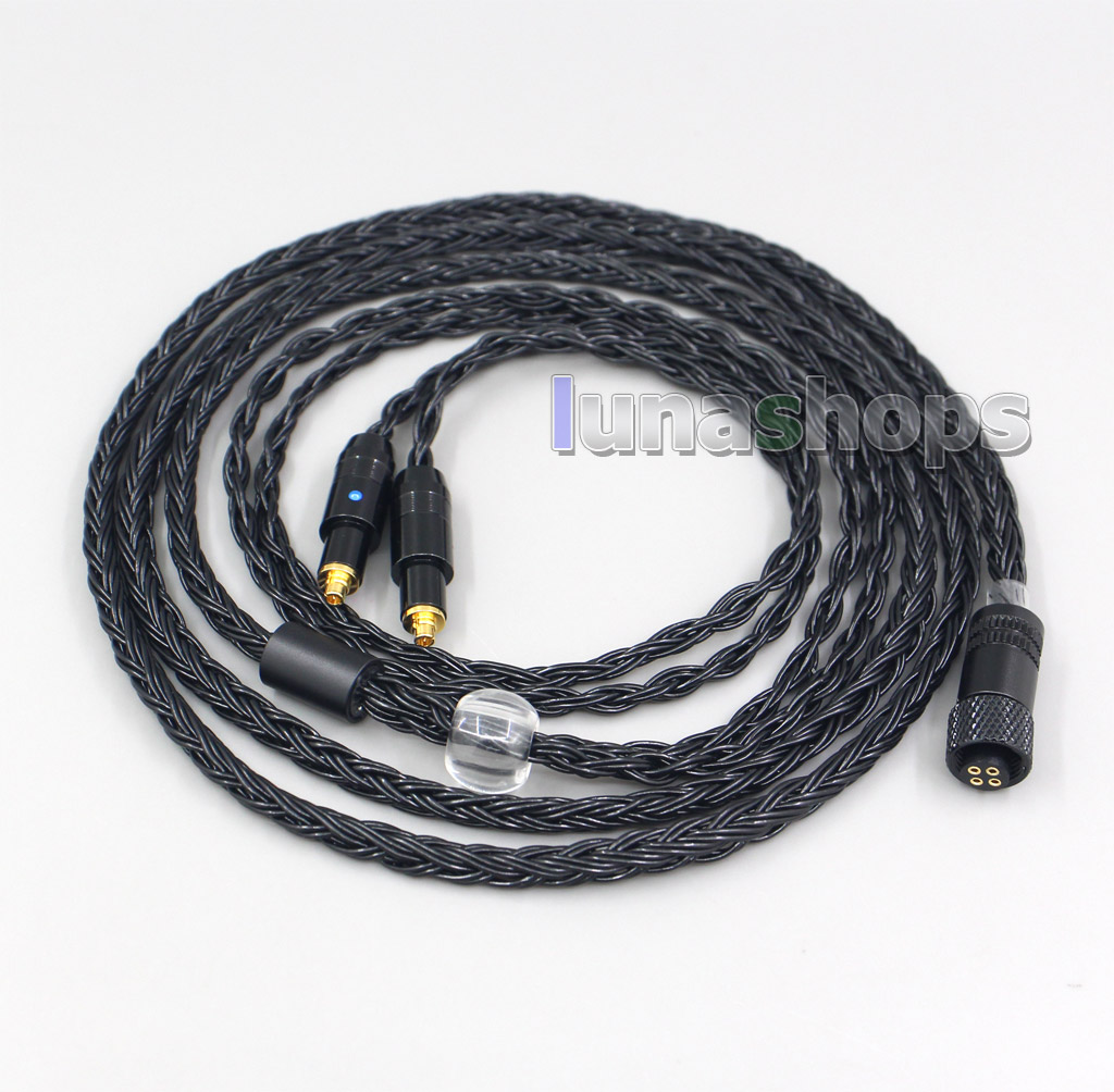 16 Core Black OCC Awesome All In 1 Plug Earphone Cable For Shure SRH1540 SRH1840 SRH1440