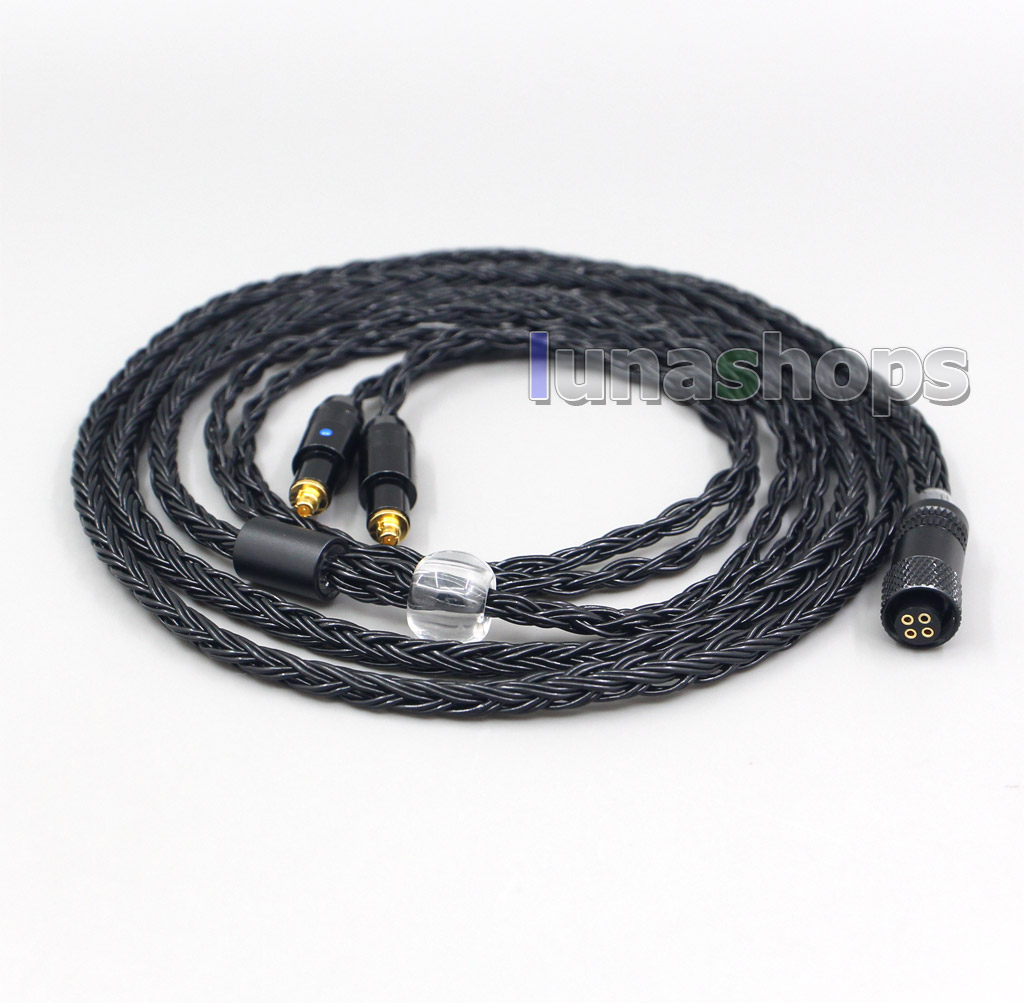 16 Core Black OCC Awesome All In 1 Plug Earphone Cable For Shure SRH1540 SRH1840 SRH1440