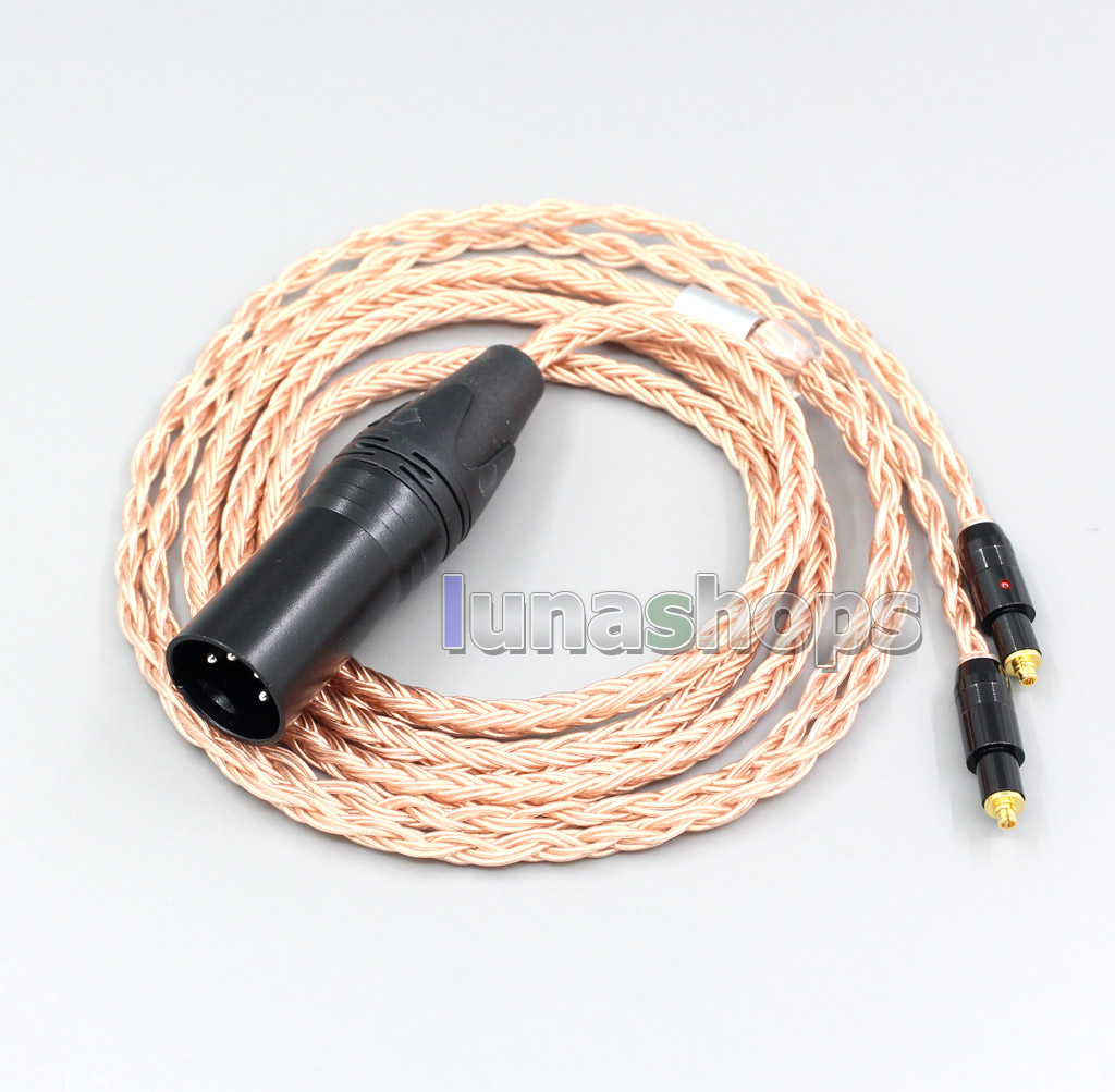 XLR 3 4 Pole 6.5mm 16 Core 7N OCC Headphone Cable For Shure SRH1540 SRH1840 SRH1440