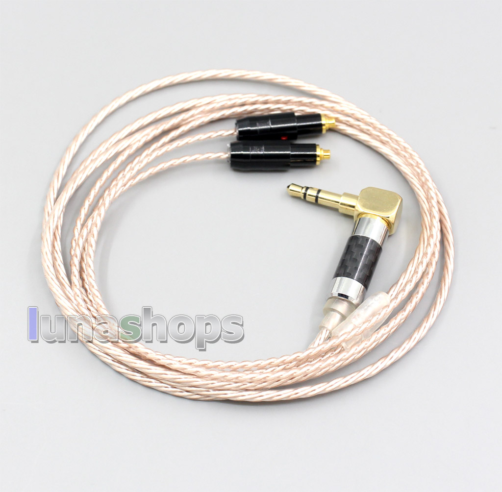 Hi-Res Brown XLR 3.5mm 2.5mm 4.4mm Earphone Cable For Shure SRH1540 SRH1840 SRH1440