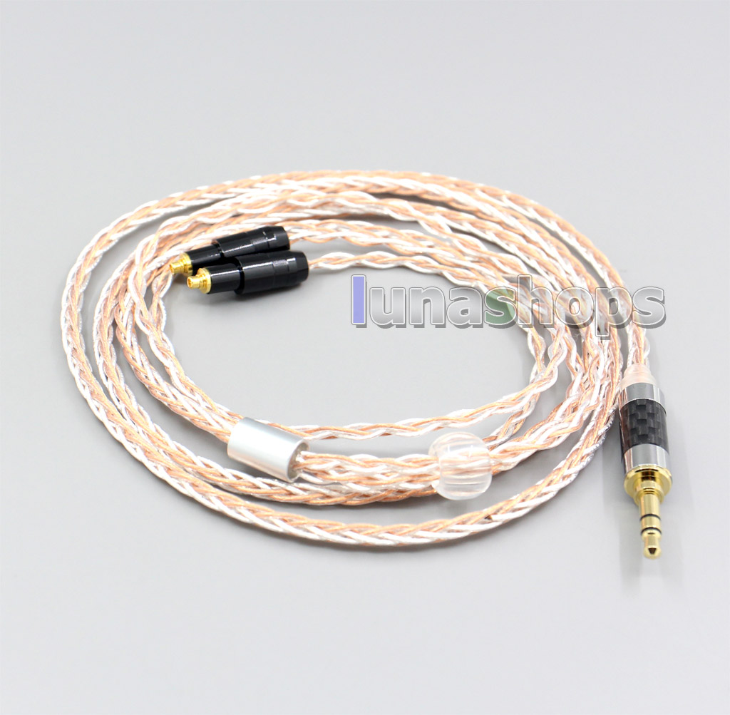 XLR 6.5mm 4.4mm 2.5mm 800 Wires Silver + OCC Headphone Cable For Shure SRH1540 SRH1840 SRH1440