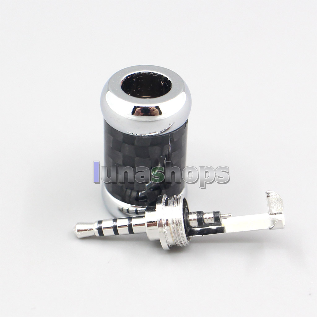 High Quality Stainless Steel Gold/Rhodium Plated 2.5mm TRRS Balanced Male Adapter Plug 7mm Tailed Hole