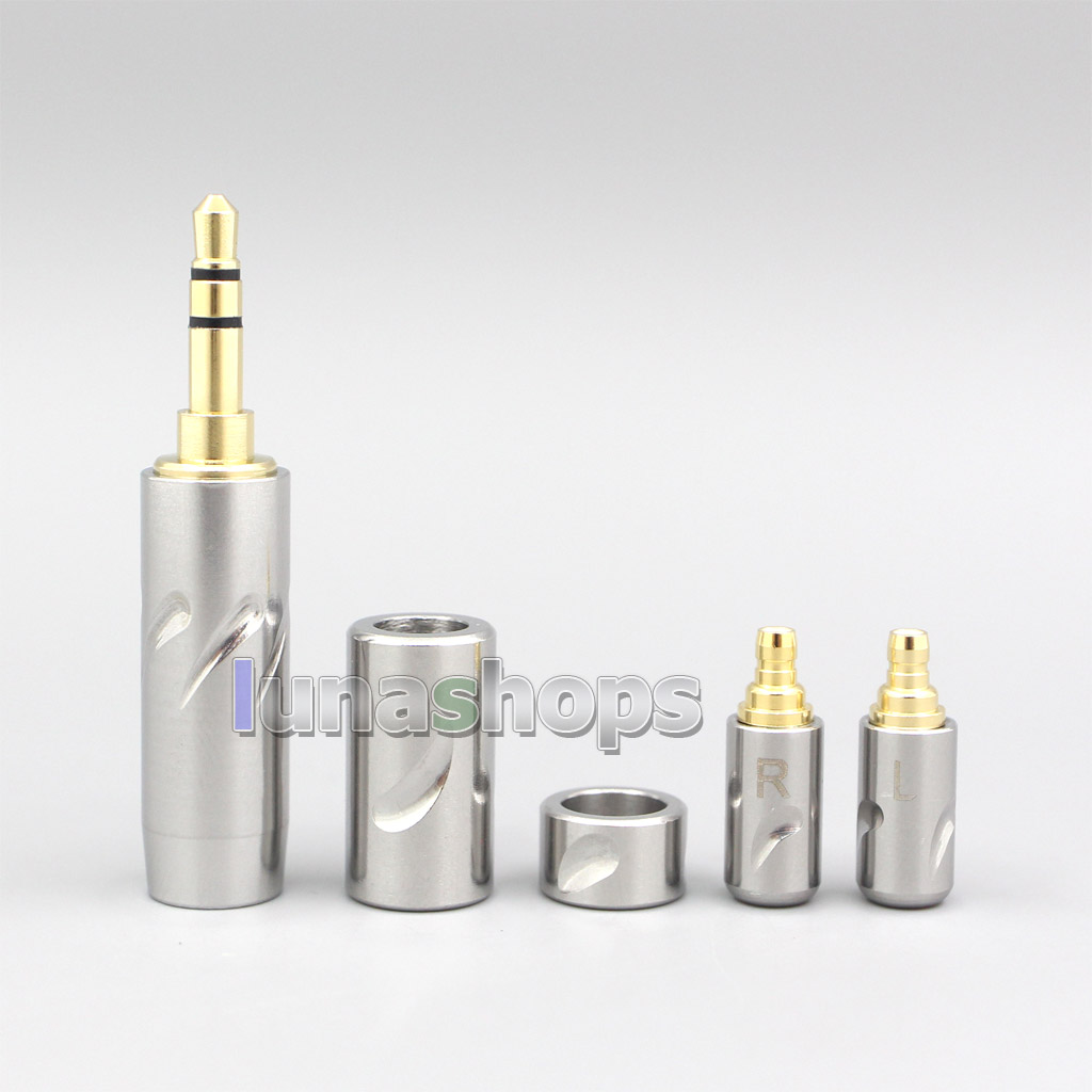 High Quality Stainless Steel 3.5mm 2.5mm 4.4mm + Splitter + Slider +  Acoustune HS 1695Ti 1655CU Pins Kits Male Custom DIY Adapter Plugs