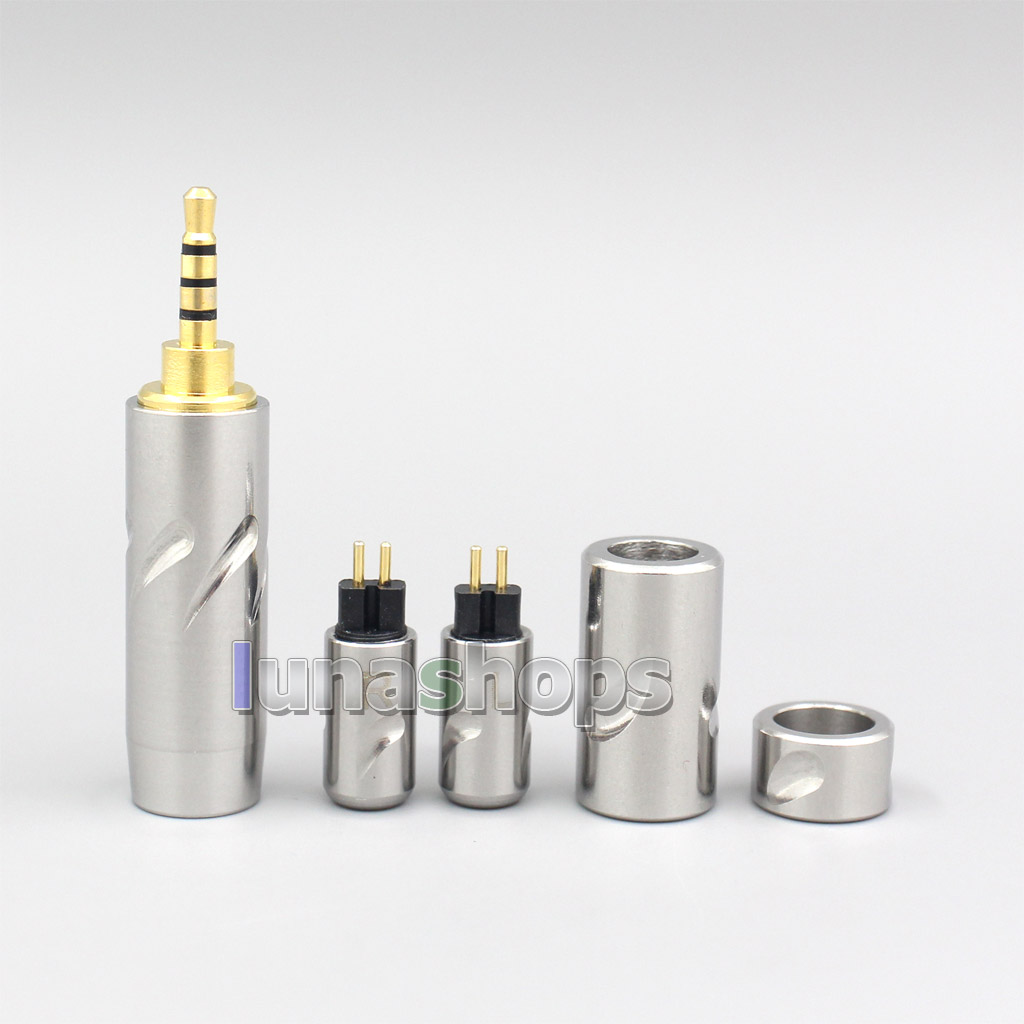 High Quality Stainless Steel 3.5mm 2.5mm 4.4mm + Splitter + Slider + 0.78mm Pins Kits Male Custom DIY Adapter Plugs