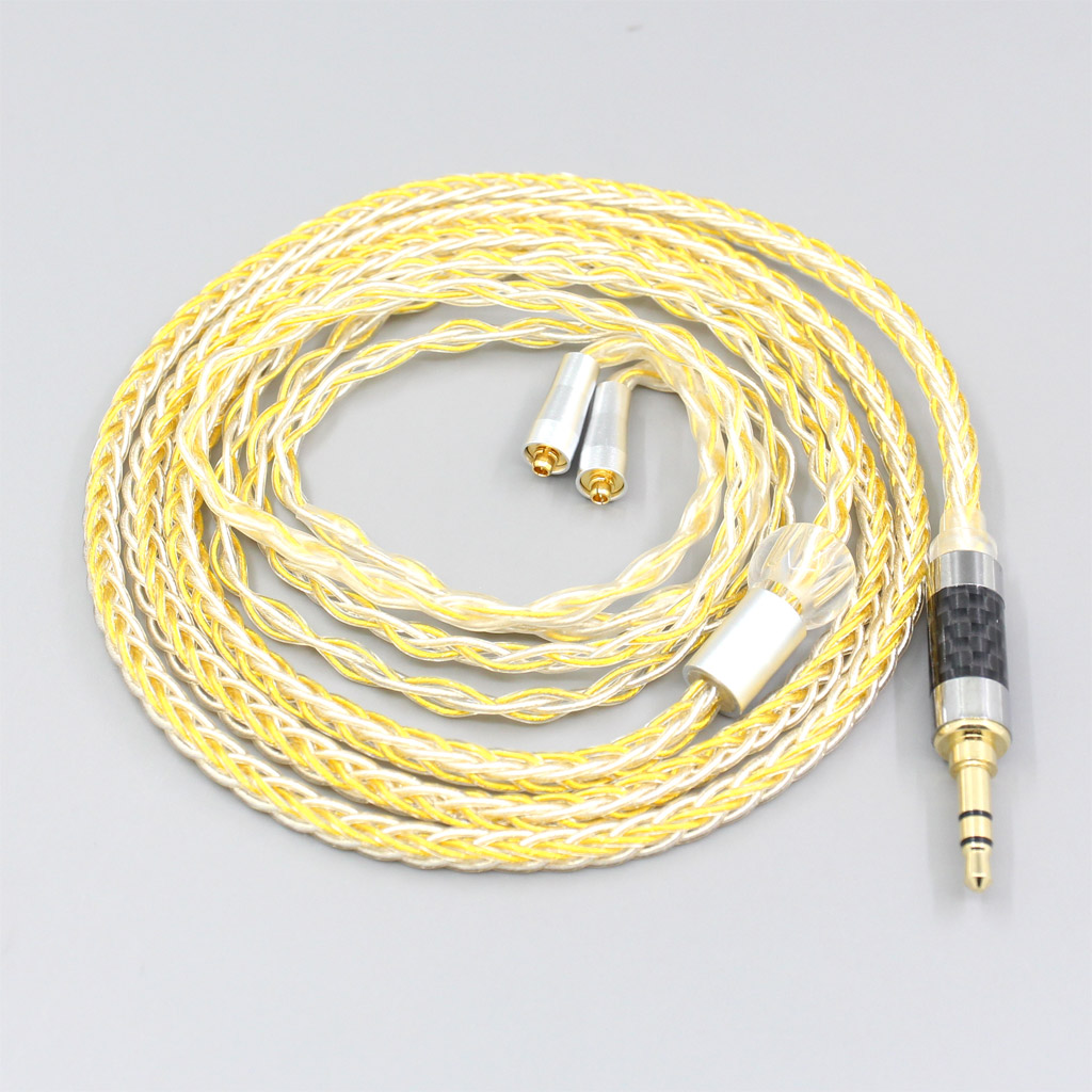 8 Core OCC Silver Gold Plated Braided Earphone Cable For Westone W40 W50 W60 UM10 UM20 UM30 UM40 UM50 Pro