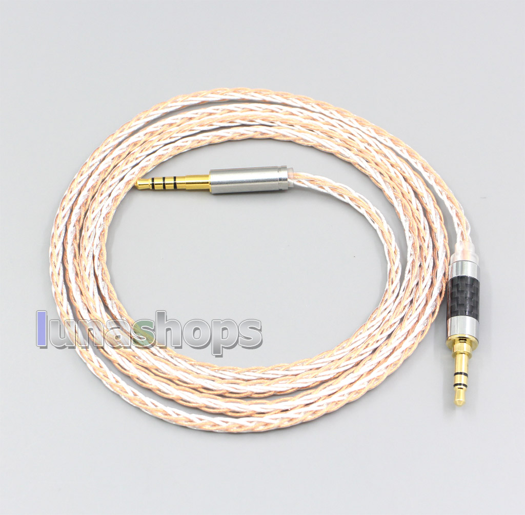 XLR 6.5mm 4.4mm 800 Wires Silver + OCC Headphone Cable For Denon AH-mm400 AH-mm300 AH-mm200 Beats solo2 solo3 SHP9500