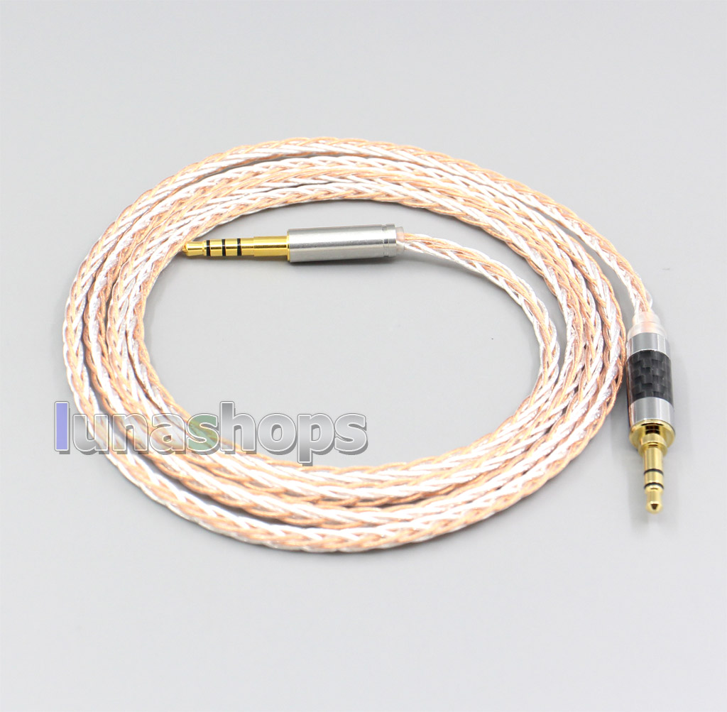 XLR 6.5mm 4.4mm 800 Wires Silver + OCC Headphone Cable For Denon AH-mm400 AH-mm300 AH-mm200 Beats solo2 solo3 SHP9500