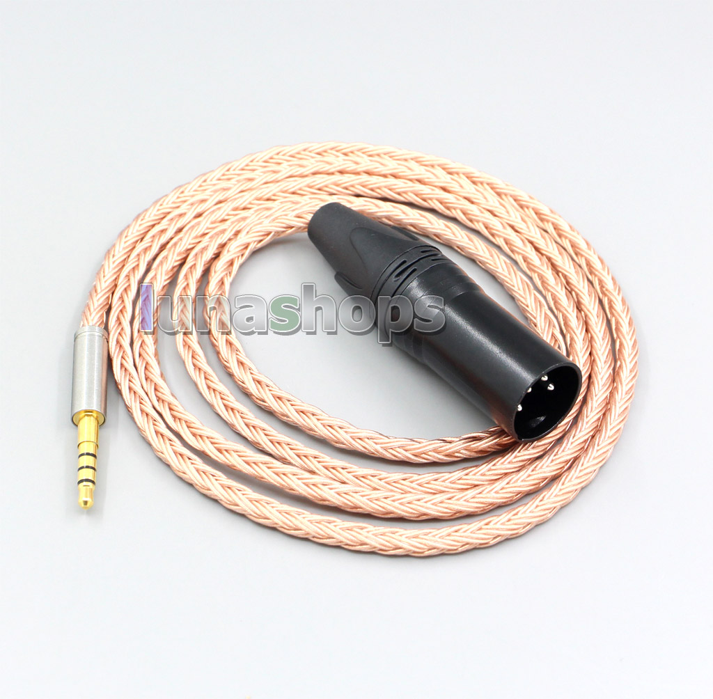 XLR 3 4 Pole 6.5mm 16 Core 99% 7N  OCC Earphone Cable For Denon AH-mm400 AH-mm300 AH-mm200 Beats solo2 solo3 SHP9500