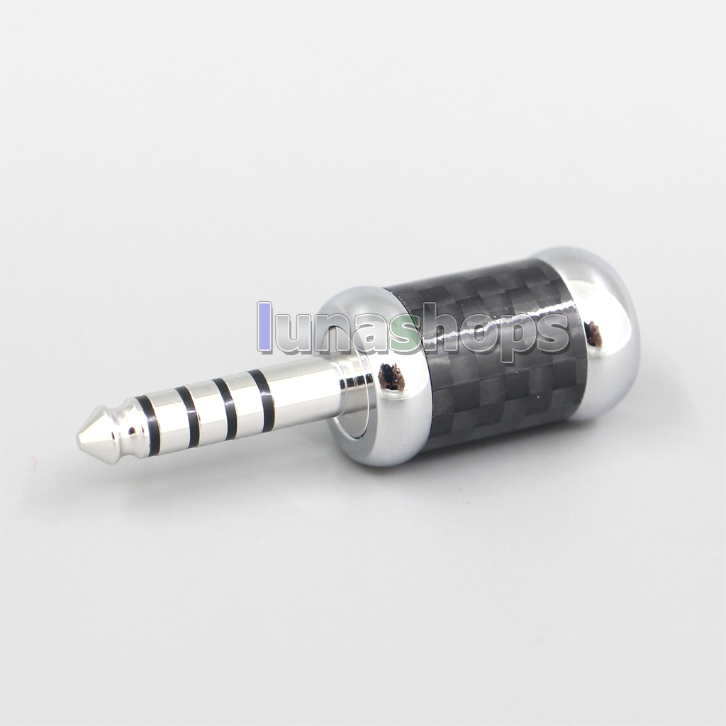 High Quality Stainless Steel Gold/Rhodium Plated 4.4mm Balanced Male Adapter Plug 7mm Tailed Hole