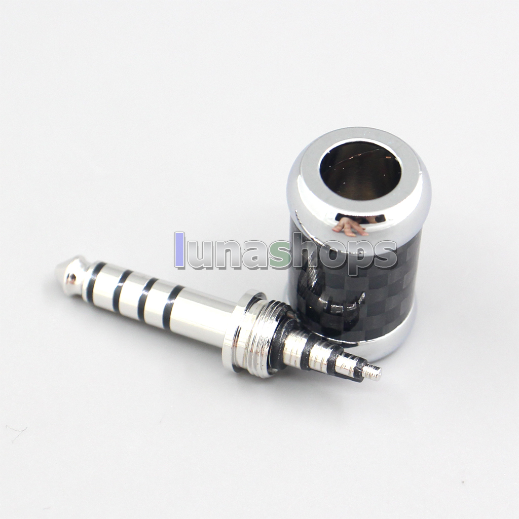 High Quality Stainless Steel Gold/Rhodium Plated 4.4mm Balanced Male Adapter Plug 7mm Tailed Hole