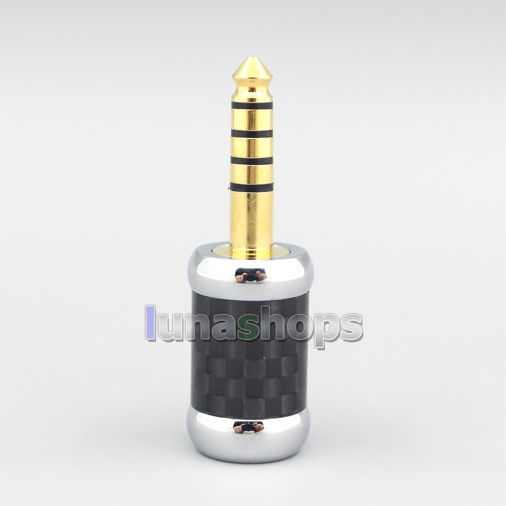 High Quality Stainless Steel Gold/Rhodium Plated 4.4mm Balanced Male Adapter Plug 7mm Tailed Hole