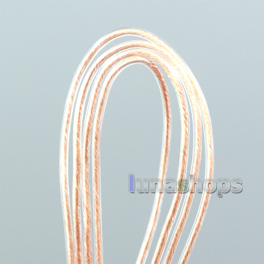 5m Extreme Soft Pure OCC 28*0.08mm PVC Crystal Diameter  OD: 0.8mm(+-0.5mm) DIY Audio Headphone Earphone Bulk Wire Cable