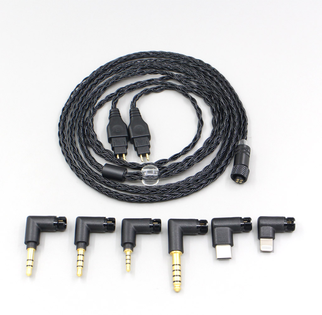 16 Core Black OCC Awesome All In 1 Plug Earphone Cable For Sennheiser HD580 HD600 HD650 HDxxx HD660S