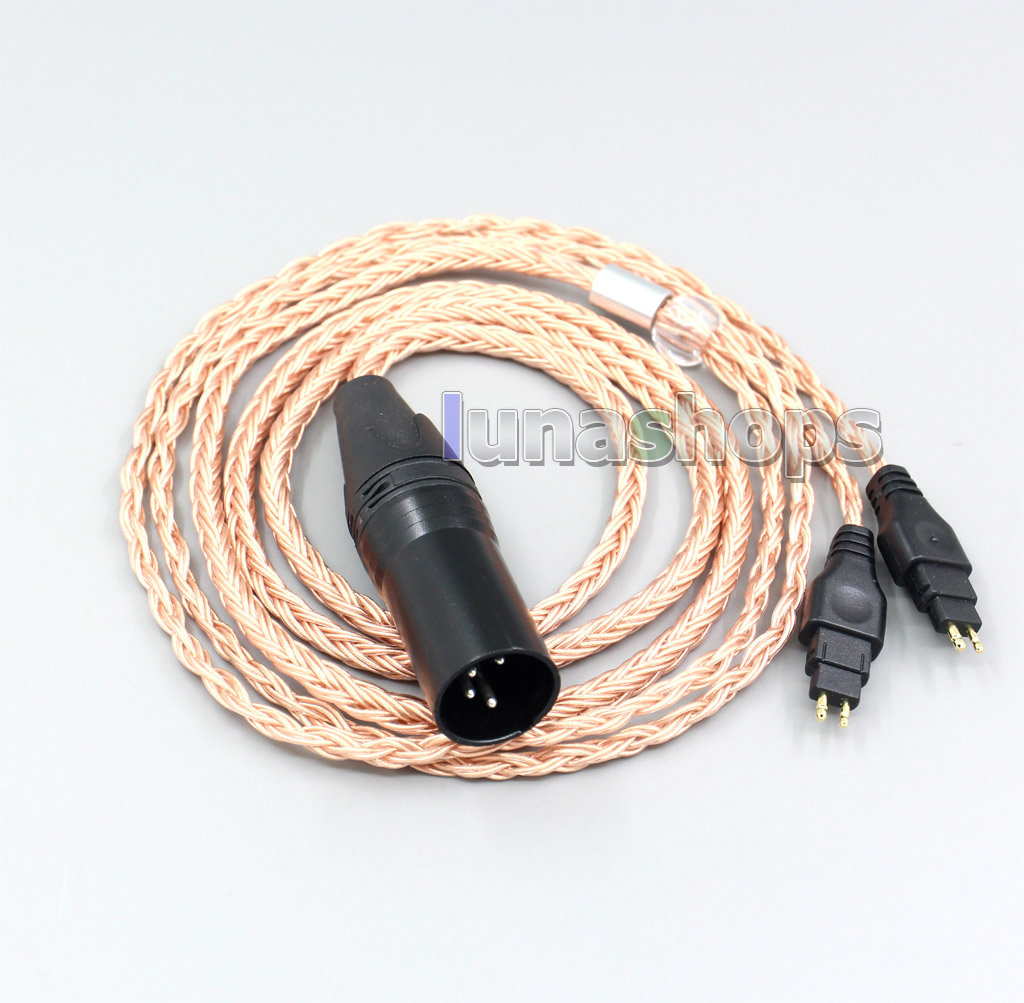 XLR 3 4 Pole 6.5mm 16 Core 99% 7N OCC Headphone Cable For Sennheiser HD580 HD600 HD650 HDxxx HD660S
