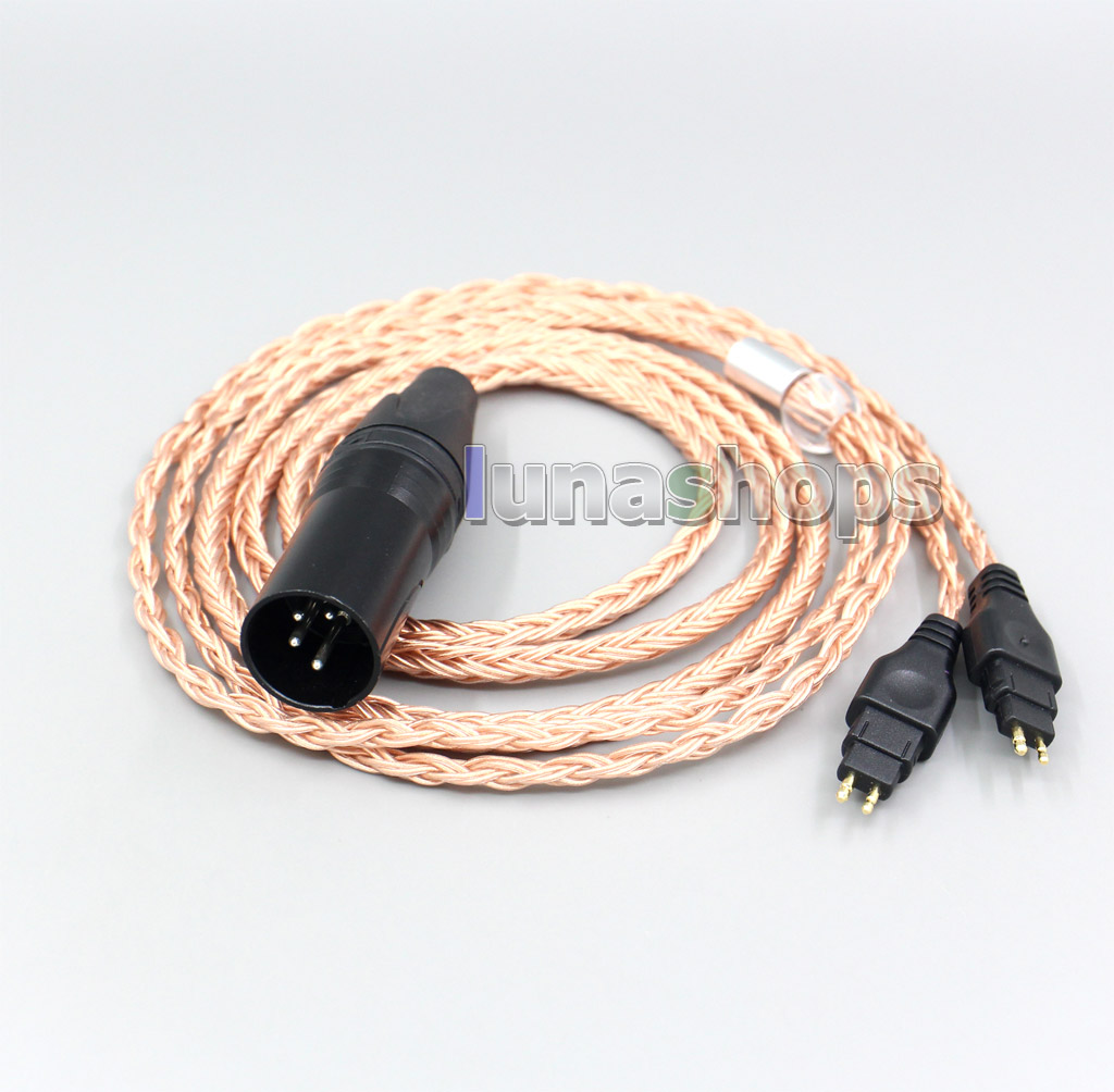 XLR 3 4 Pole 6.5mm 16 Core 99% 7N OCC Headphone Cable For Sennheiser HD580 HD600 HD650 HDxxx HD660S
