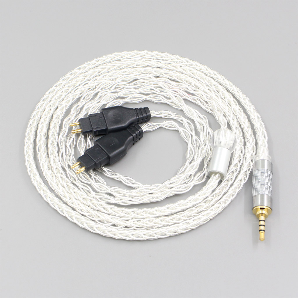 3.5mm 2.5mm XLR 4.4mm 8 Core Silver Plated OCC Earphone Cable For Sennheiser HD580 HD600 HD650 HDxxx HD660S