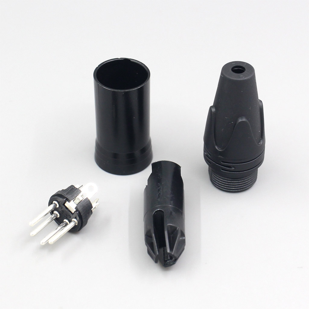 6.5mm XLR 4 Pole 3 Pole Male Female Plug adapter For DIY Repair Custom Earphone Headphone Cable