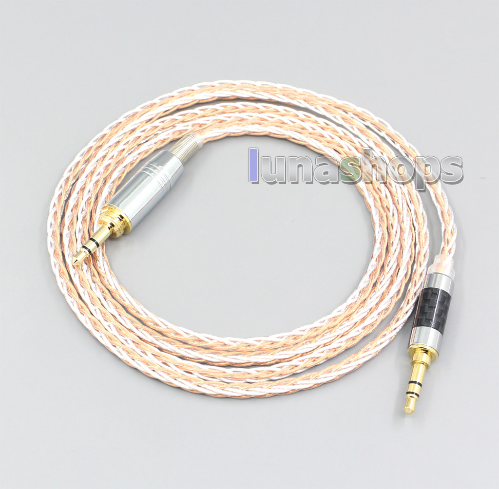 XLR 6.5mm 4.4mm 2.5mm 800 Wires Silver + OCC Headphone Cable For Audio-Technica ATH-pro500mk2 PRO700MK2 PRO5V M50 M50RD