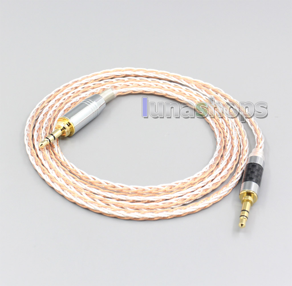 XLR 6.5mm 4.4mm 2.5mm 800 Wires Silver + OCC Headphone Cable For Audio-Technica ATH-pro500mk2 PRO700MK2 PRO5V M50 M50RD