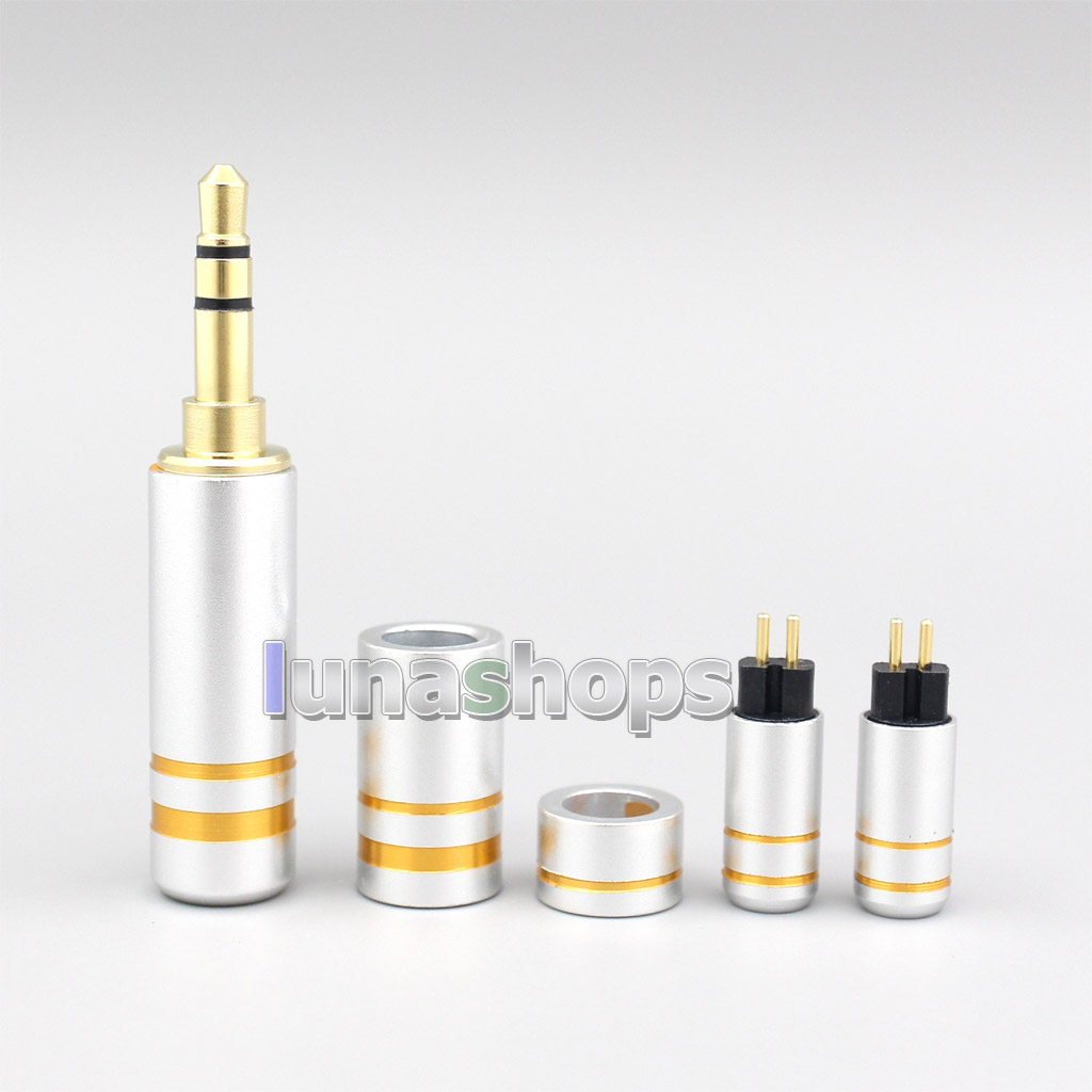 High Quality Aluminum Housing 3.5mm 2.5mm 4.4mm + Splitter + Slider + 0.78mm Pins Kits Male Custom DIY Adapter Plugs