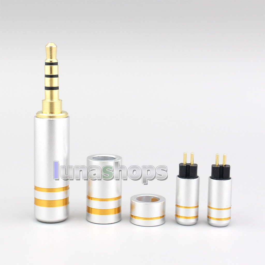 High Quality Aluminum Housing 3.5mm 2.5mm 4.4mm + Splitter + Slider + 0.78mm Pins Kits Male Custom DIY Adapter Plugs