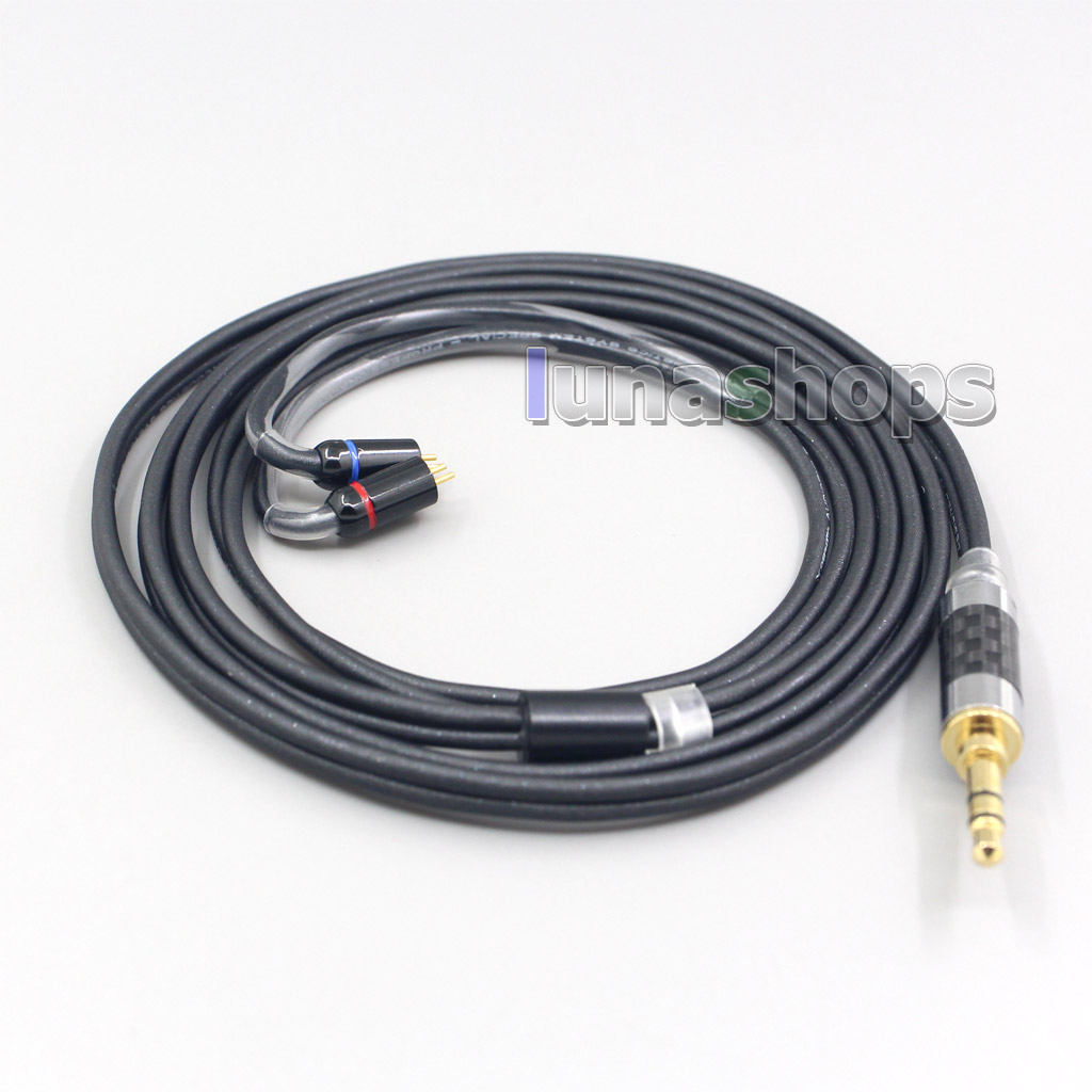 2.5mm 4.4mm Black 99% Pure PCOCC Earphone Cable For 0.78mm Flat Step JH Audio JH16 Pro JH11 Pro 5 6 7 BA Custom